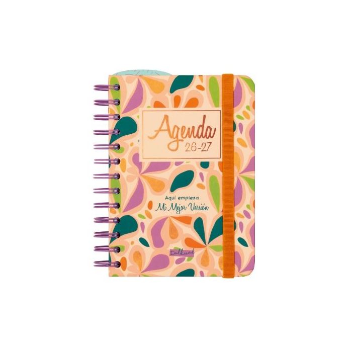 Finocam Talkual Agenda Escolar 26/27 - Semana Vista Horizontal - Formato 8º - 120x169mm - Tapa Dura - Papel de 100g/m2 - Espiral
