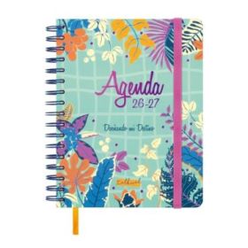 Finocam Talkual Agenda Escolar 26/27 - Semana Vista Horizontal - Formato 4º - 155x217mm - Tapa Dura - Papel de 100g/m2 - Espiral