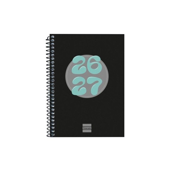 Finocam Cool Agenda Escolar 26/27 en Catalan - Semana Vista Horizontal - Formato 8º - 120x164mm - Tapas de Carton Forrado - Pape