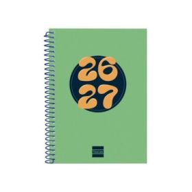Finocam Cool Agenda Escolar 26/27 en Catalan - Semana Vista Horizontal - Formato 8º - 120x164mm - Tapas de Carton Forrado - Pape
