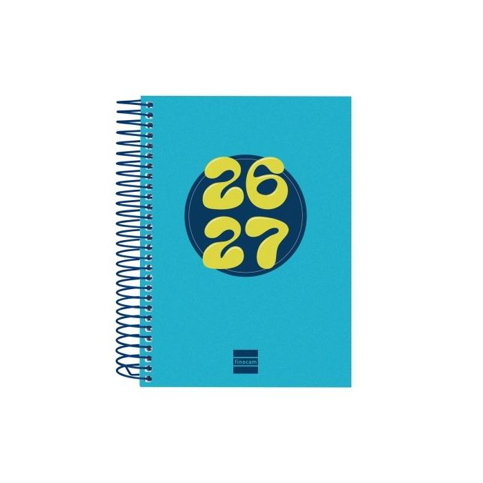 Finocam Cool Agenda Escolar 26/27 en Catalan - 1 Dia por Pagina - Formato 8º - 120x164mm - Tapas de Carton Forrado - Papel de 80