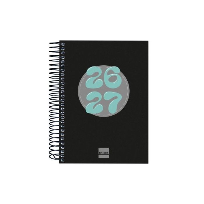 Finocam Cool Agenda Escolar 26/27 en Catalan - 1 Dia por Pagina - Formato 8º - 120x164mm - Tapas de Carton Forrado - Papel de 80