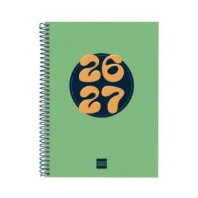Finocam Cool Agenda Escolar 26/27 - Semana Vista Horizontal - Formato 4º - 155x212mm - Tapas de Carton Forrado - Papel de 80g/m2