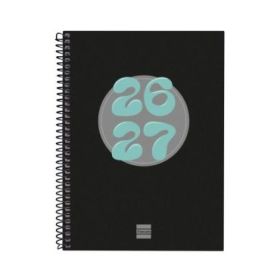 Finocam Cool Agenda Escolar 26/27 en Catalan - Semana Vista Horizontal - Formato 4º - 155x212mm - Tapas de Carton Forrado - Pape