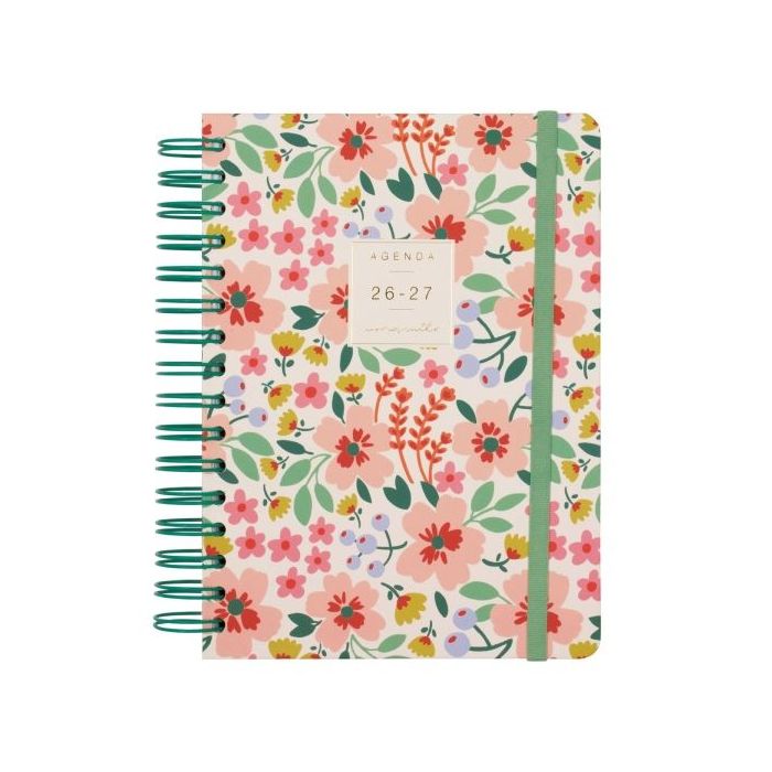Finocam Moniquilla Agenda Escolar 26/27 - 1 Dia por Pagina - Formato E10 - 155x212mm - Tapa Dura - Papel de 80g/m2 - Espiral Met