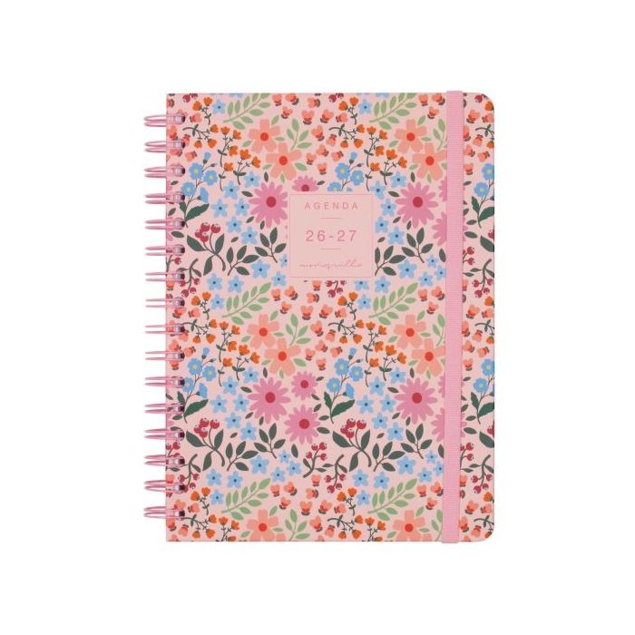 Finocam Moniquilla Agenda Escolar 26/27 en Catalan - Semana Vista Horizontal - Formato E10 - 155x212mm - Tapa Dura - Papel de 80