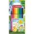 Stabilo Pen 68 Mini Animal Vibes Pack con 8 Rotuladores - Punta de Fibra - Incluye 5 Pegatinas Personalizables - Trazo de 1mm ap