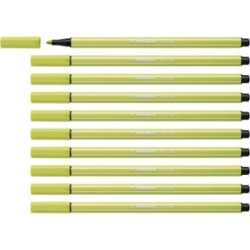 Stabilo Pen 68 Rotulador de Punta de Fibra - Trazo de 1mm aprox. - Tinta con Base de Agua - Color Verde Lima