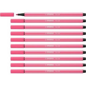 Stabilo Pen 68 Rotulador de Punta de Fibra - Trazo de 1mm aprox. - Tinta con Base de Agua - Color Rosa Claro