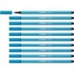 Stabilo Pen 68 Rotulador de Punta de Fibra - Trazo de 1mm aprox. - Tinta con Base de Agua - Color Azul Claro
