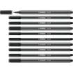 Stabilo Pen 68 Rotulador de Punta de Fibra - Trazo de 1mm aprox. - Tinta con Base de Agua - Color Negro
