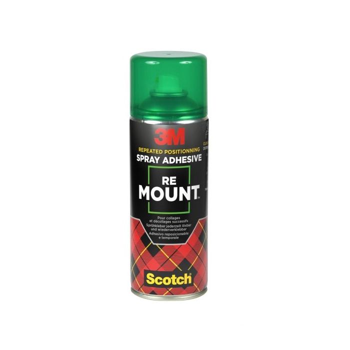 Scotch Remount Adhesivo en Spray 400ml - Union Temporal y Flexible - No Permanente - Color Transparente
