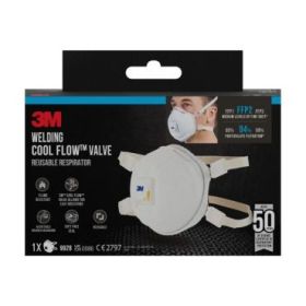 3M Mascarilla para Particulas FFP2 con Valvula - Especial Soldadura - Reutilizable - Para Niveles Medios de Particulas - Color B