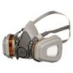 3M Mascarilla de Media Cara - Filtros Reemplazables Incluidos - para Vapores Organicos - Reutilizable - Color Gris