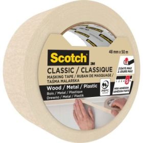 Scotch Classic Cinta de Pintor para Enmascarar 48mm x 50m - 70% PEFC - Color Beige