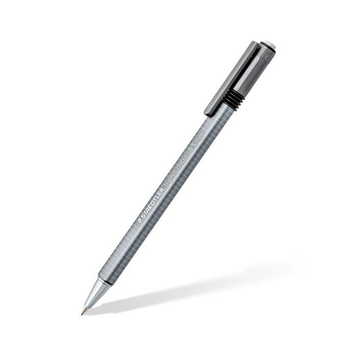 Staedtler Triplus Micro 774 Portaminas 0.5mm - Diseño Triangular Ergonomico - Punta de Metal Retractil - Goma de Borrar Extralar