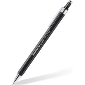 Staedtler Graphite 778 Portaminas 0.5mm - Cuerpo Hexagonal Negro Mate - Punta Metalica Retractil - Mina Amortiguada - Clip Metal