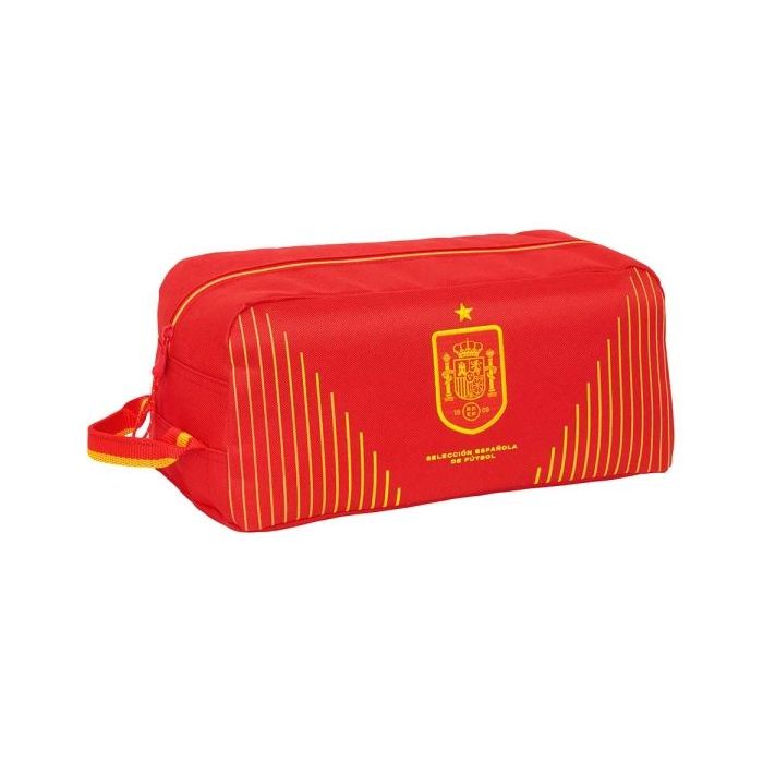Safta Seleccion Española de Futbol Zapatillero - Asa Lateral - 9L - Proteccion del Calzado - 340x180x150mm - Color Rojo