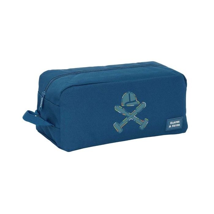 Safta Harper and Neyer Zapatillero - Asa Lateral - 9L - Facil Transporte - 340x180x150mm - Color Azul Marino