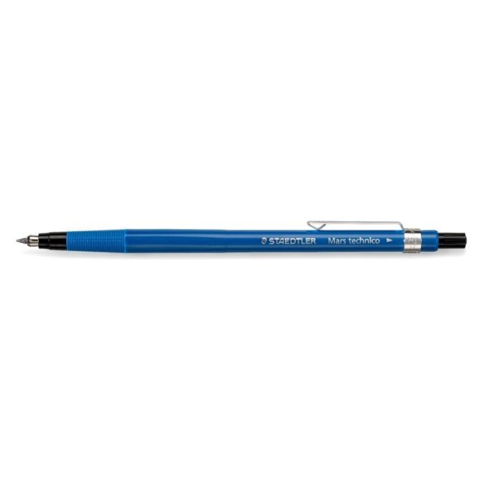 Staedtler Mars Technico 788 Portaminas 2mm HB - Afilaminas Incorporado - Clip Metalico - Color Azul