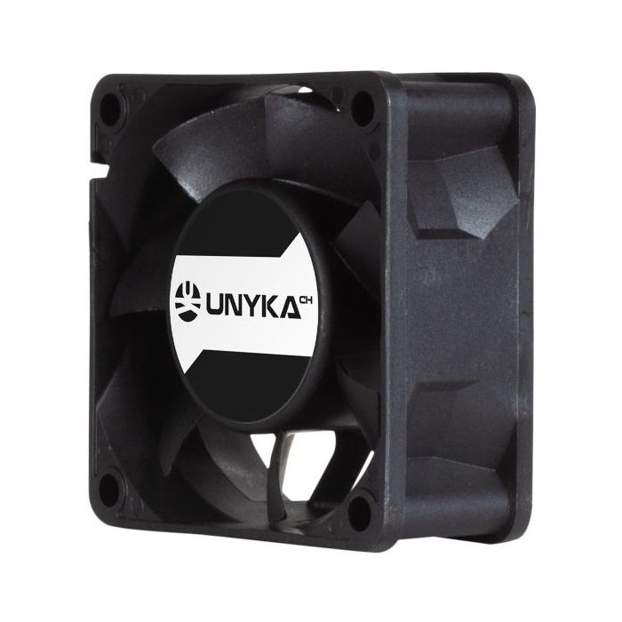 Unykach Server Ventilador 60mm de Doble Bola - Velocidad Max. 3000rpm - Conector de 4 Pines con Control de Temperatura - Color N