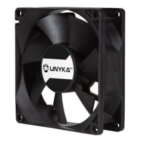 Unykach Server Ventilador 80mm de Doble Bola - Velocidad Max. 2000rpm - Conector de 4 Pines con Control de Temperatura - Color N