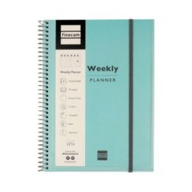 Finocam My Time Agenda sin Fechar - Semana Vista Vertical - Formato E10 - 155x212mm - Tapas de Polipropileno - Papel de 80g/m2 -
