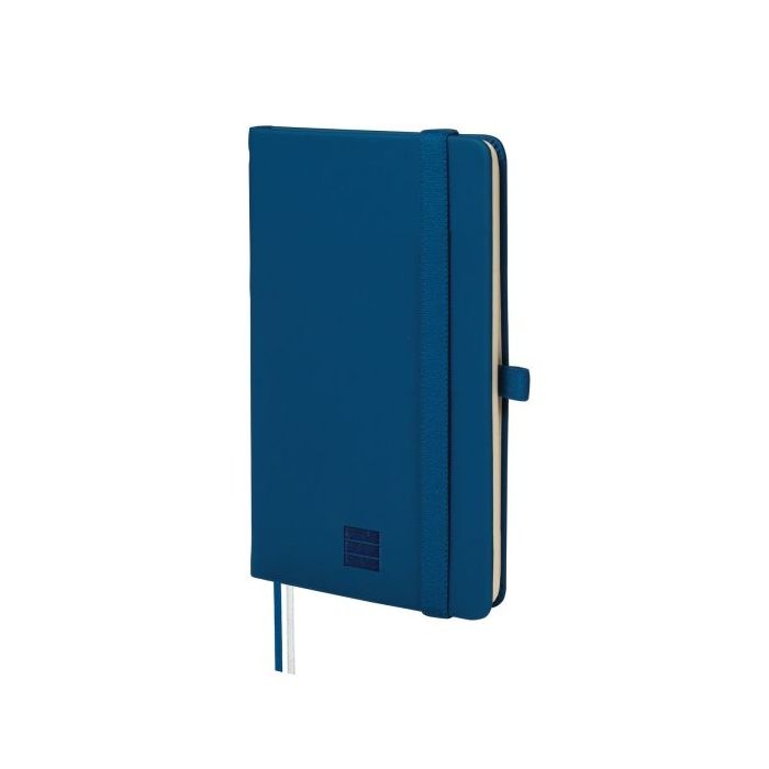 Finocam Nexo Cuaderno de Tapa Dura - 72 Hojas - 90x150mm - Papel Crema de 80g/m2 - Liso - Bolsillo Interior - Cierre con Goma -