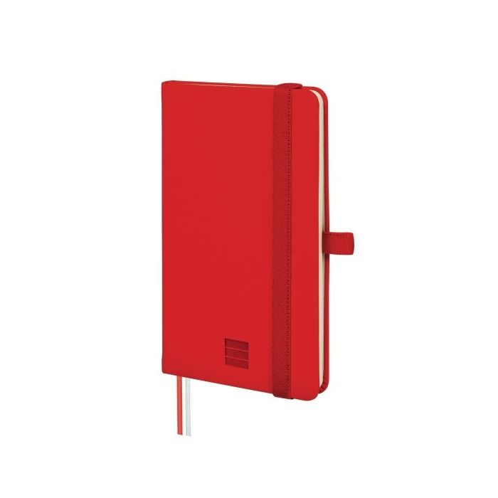Finocam Nexo Cuaderno de Tapa Dura - 72 Hojas - 90x150mm - Rayado Horizontal - Papel Crema de 80g/m2 - Bolsillo Interior - Porta