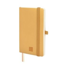 Finocam Nexo Cuaderno de Tapa Blanda - 72 Hojas - 90x150mm - Papel Crema de 80g/m2 - Liso - Bolsillo Interior - Cierre con Goma