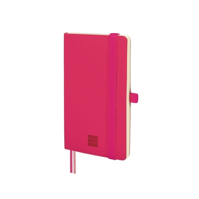 Finocam Nexo Cuaderno de Tapa Blanda - 72 Hojas - 90x150mm - Papel Crema de 80g/m2 - Liso - Bolsillo Interior - Cierre con Goma