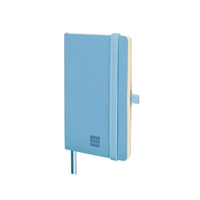 Finocam Nexo Cuaderno de Tapa Blanda - 72 Hojas - 90x150mm - Papel Crema de 80g/m2 - Liso - Bolsillo Interior - Cierre con Goma