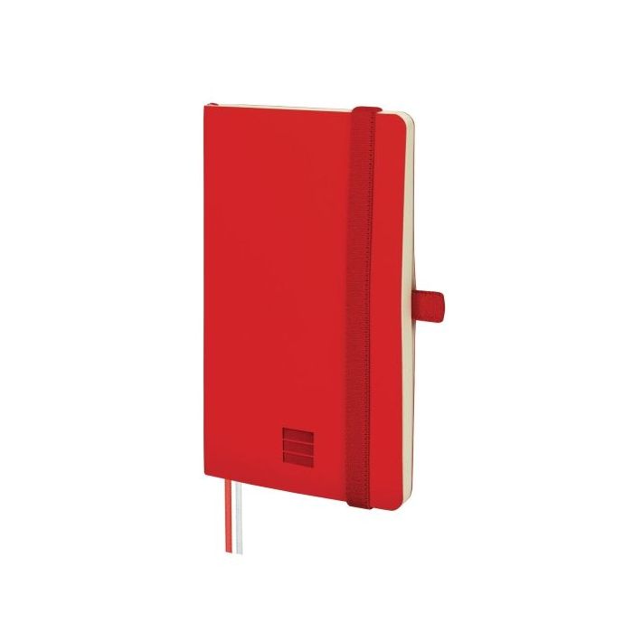 Finocam Nexo Cuaderno de Tapa Blanda - 72 Hojas - 90x150mm - Papel Crema de 80g/m2 - Bolsillo Interior - Cierre con Goma - Porta