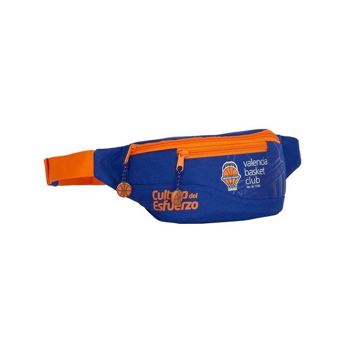 Safta Valencia Basket Bolsa de Cintura - Cremallera - Cintas Ajustables - 2.49L - Ligera y Practica - 230x90x120mm - Color Azul