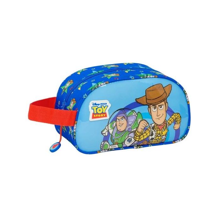 Safta Toy Story Good Vibes Neceser de 5L - Cremallera - Asa Lateral - Adapatable a Carro - 260x120x150mm - Color Azul