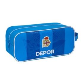 Safta Real Deportivo de la Coruña Zapatillero - Asa Lateral - 7L - Material Resistente - 340x140x150mm - Color Azul
