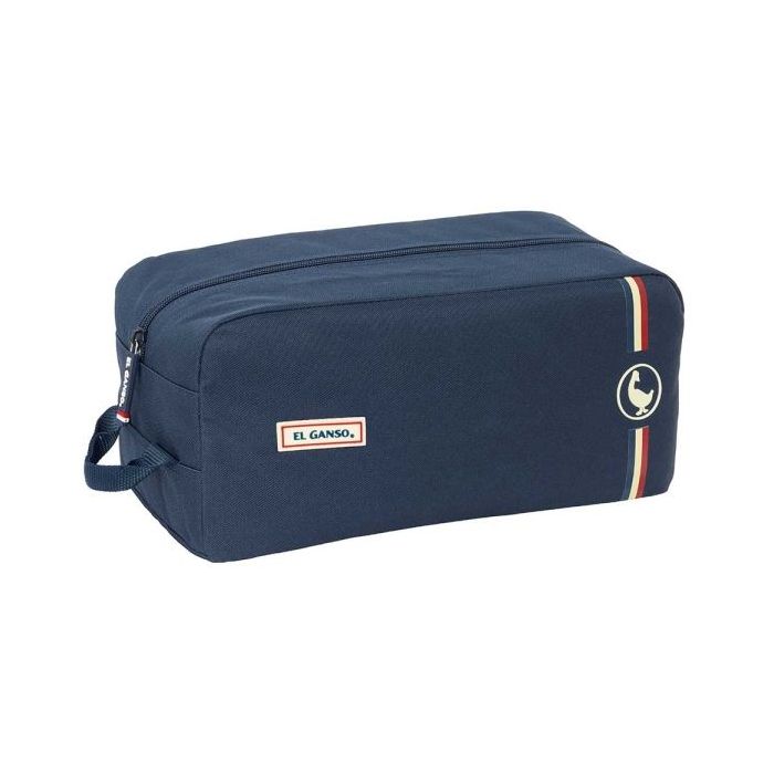 Safta el Ganso Eclipse Zapatillero - Asa Lateral - 9L - Resistente - Facil Transporte - 340x180x150mm - Color Azul Marino