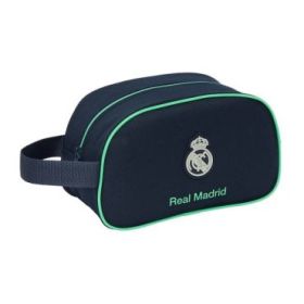 Safta Real Madrid 2ª Equipacion 25/26 Neceser de 5L - Cremallera - Asa Lateral - Adapatable a Carro - 260x120x150mm - Color Azul
