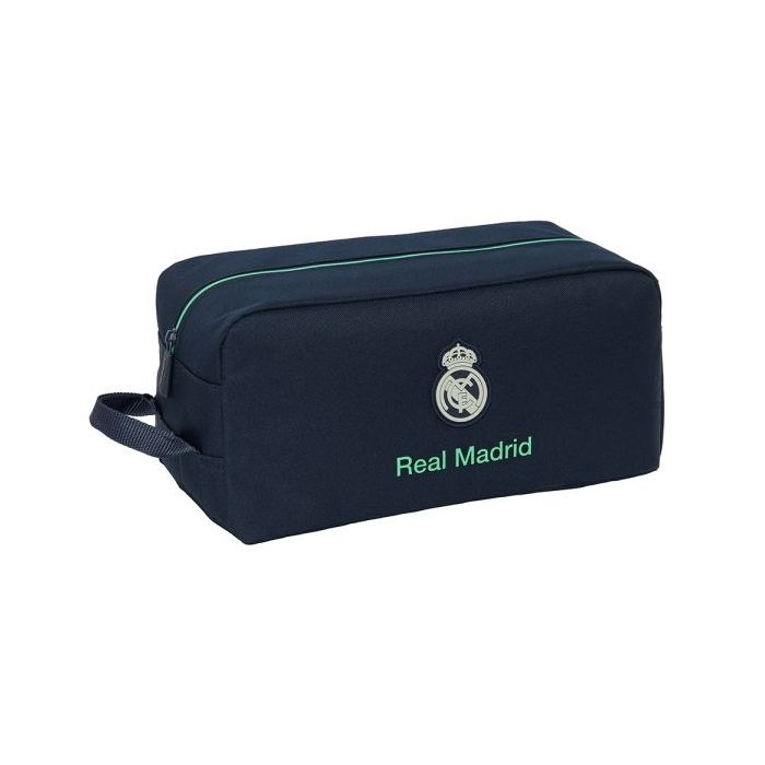 Safta Real Madrid 2ª Equipacion 25/26 Zapatillero - Asa Lateral - 9L - Organizador Compacto - 340x180x150mm - Color Azul Marino