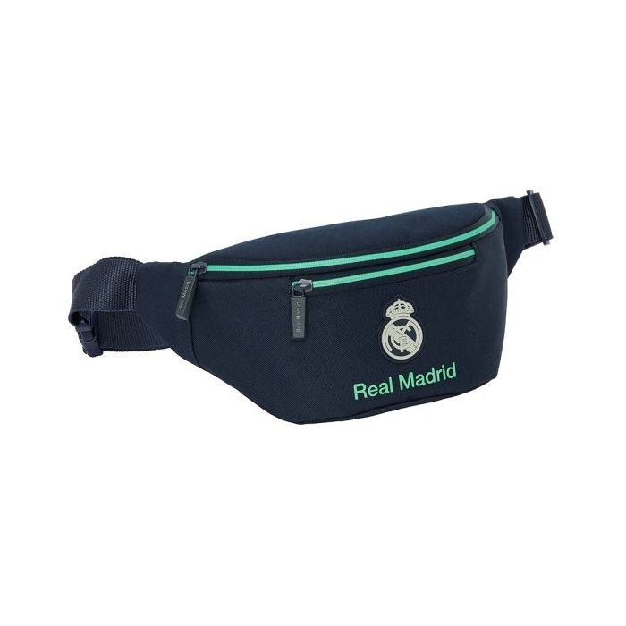 Safta Real Madrid 2ª Equipacion 25/26 Bolsa de Cintura - Cremallera - Cintas Ajustables - 2.49L - 230x90x120mm - Color Azul Mari