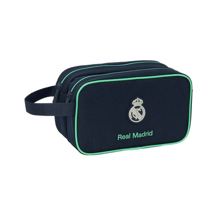 Safta Real Madrid 2ª Equipacion 25/26 Neceser de 5L - 2 Compartimentos con Cremallera - Asa Lateral - Adapatable a Carro - 260x1