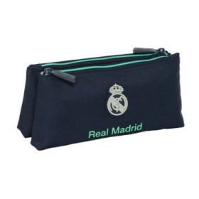 Safta Real Madrid 2ª Equipacion 25/26 Neceser Compacto de 2L - 2 Compartimentos con Cremallera - 220x80x100mm - Color Azul Marin