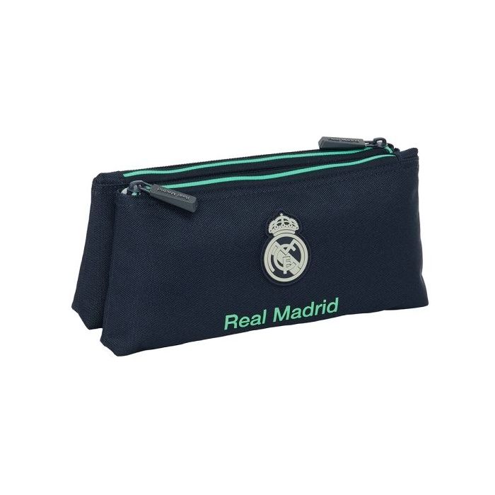 Safta Real Madrid 2ª Equipacion 25/26 Neceser Compacto de 2L - 2 Compartimentos con Cremallera - 220x80x100mm - Color Azul Marin