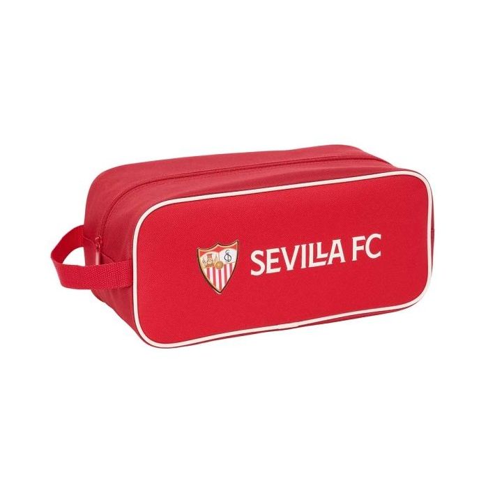 Safta Sevilla FC Zapatillero - Asa Lateral - Impermeable - 7L - 340x140x150mm - Color Rojo