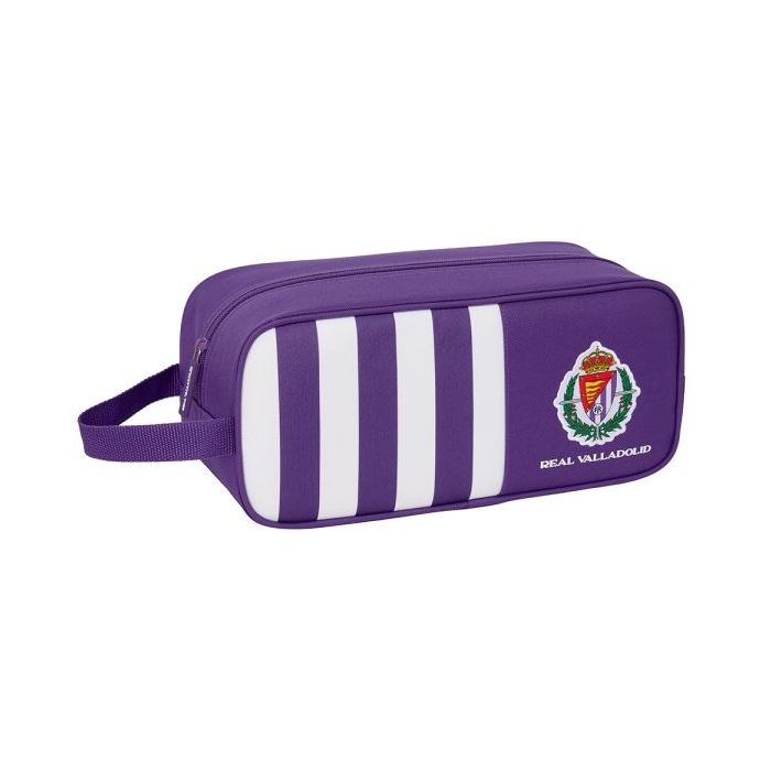 Safta Real Valladolid Zapatillero - Asa Lateral - 7L - Resistente y Duradero - 340x140x150mm - Color Morado