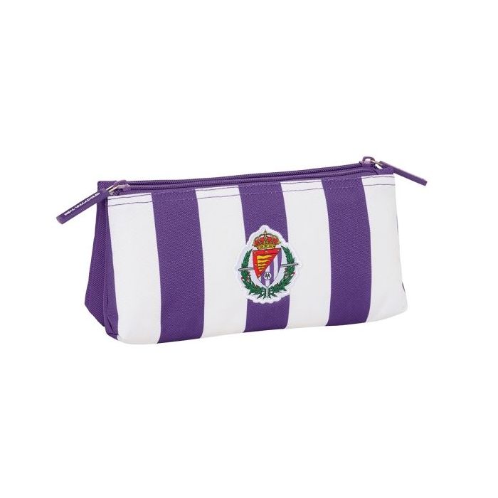 Safta Real Valladolid Neceser Compacto de 2L - 2 Compartimentos con Cremallera - 220x80x100mm - Color Morado