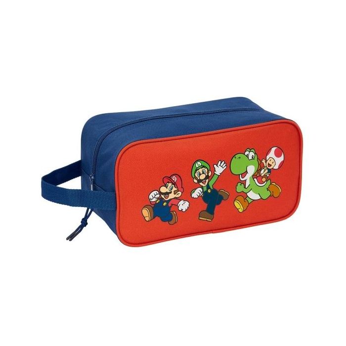 Safta Super Mario Mamma Mia Zapatillero - Asa Lateral - 6L - 290x140x150mm - Color Rojo y Azul