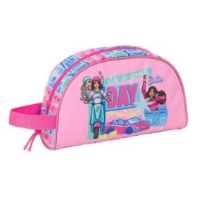 Safta Barbie Neceser de 3.75L - Cremallera - Asa Lateral - Adapatable a Carro - Bolsillo Interior - 260x90x160mm - Color Rosa