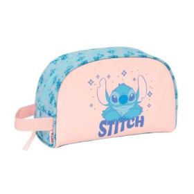 Safta Stitch Ohana Neceser de 5L - Cremallera - Asa Lateral - Adapatable a Carro - Bolsillo Interior - 280x100x180mm - Color Azu