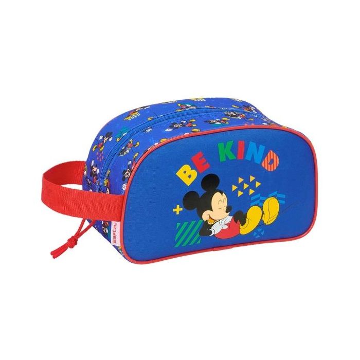 Safta Mickey Mouse Today Neceser de 5L - Cremallera - Asa Lateral - Adapatable a Carro - 260x120x150mm - Color Azul